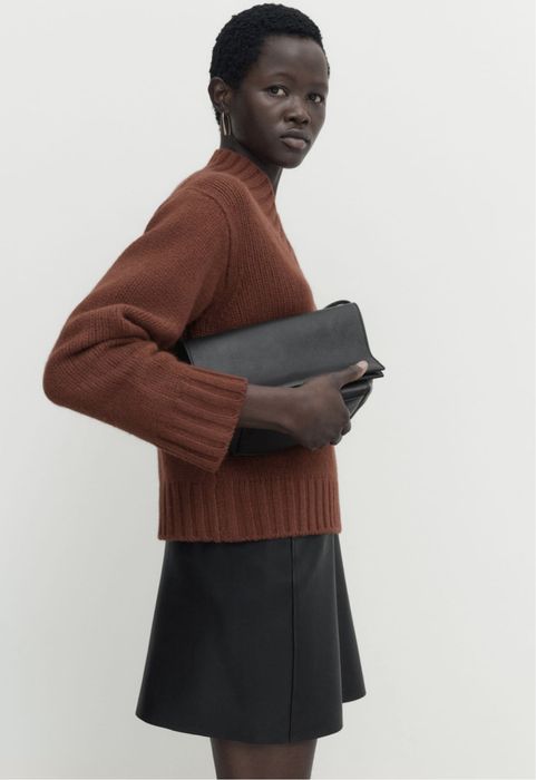 Fusta Massimo Dutti, din piele