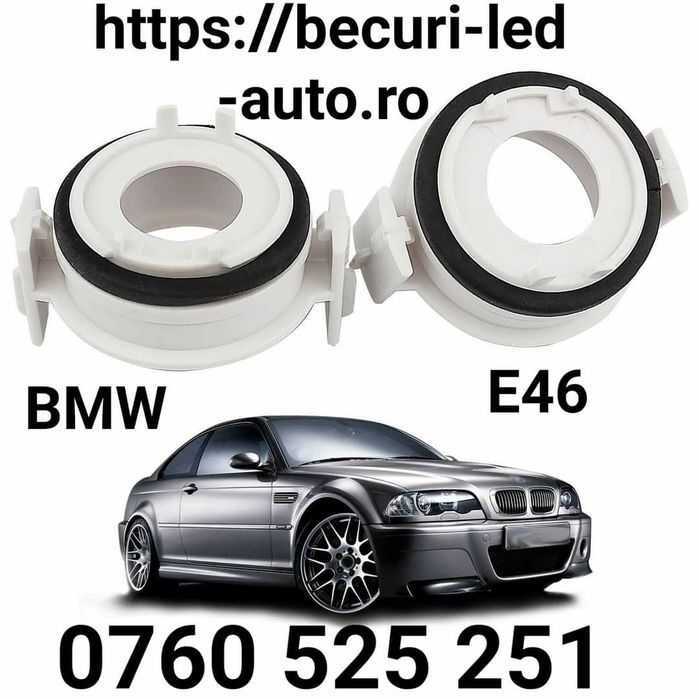 Set Două Adaptoare Led H7 Bmw E46 Facelift,Cupe,Compact