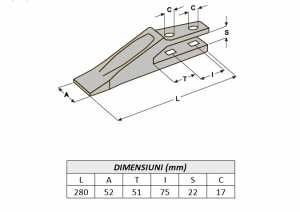 Dinti de cupa buldoexcavatoare Caterpillar