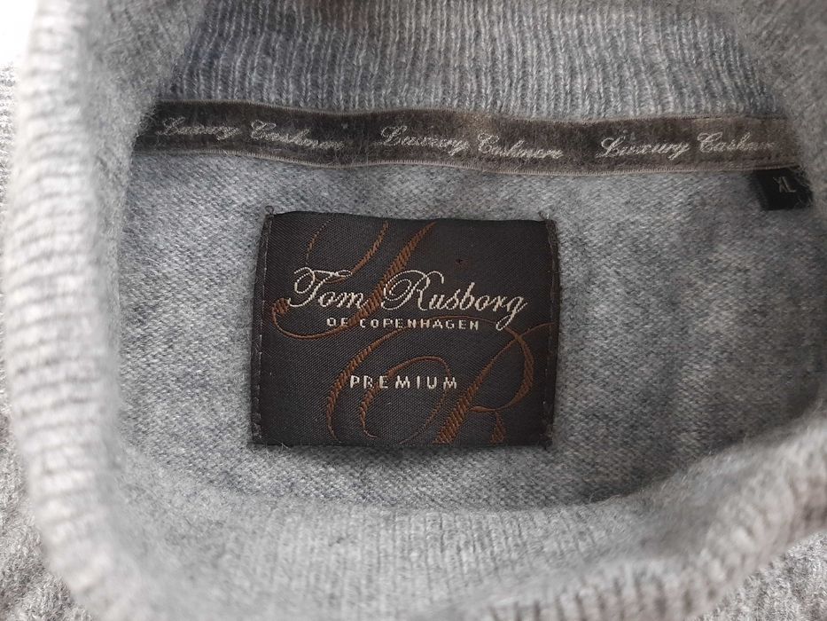 Tom Rusborg - Оригинален мъжки пуловер от 100% кашмир размер XL