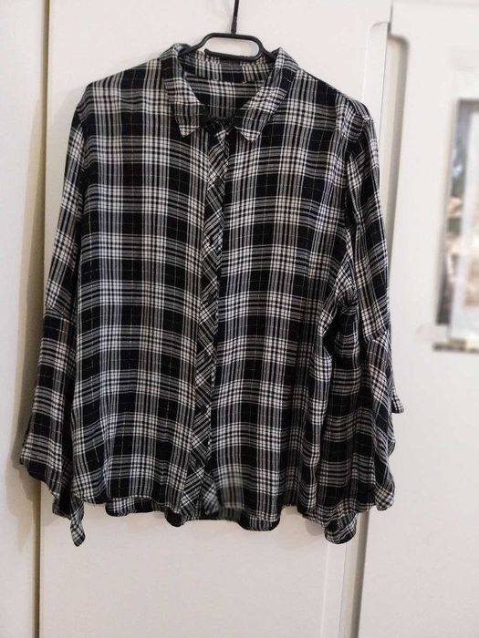 Camasa dama alb cu negru