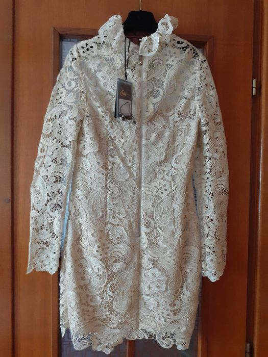 Rochie dantelă sheer gold