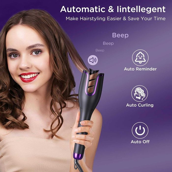 Керамична маша за коса Ushine, автоматично въртяща се на 360°