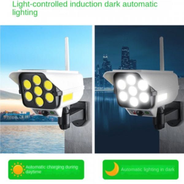 ЕКО СОЛАРНА лампа наблюдателна камера, студена бяла светлина ,200W