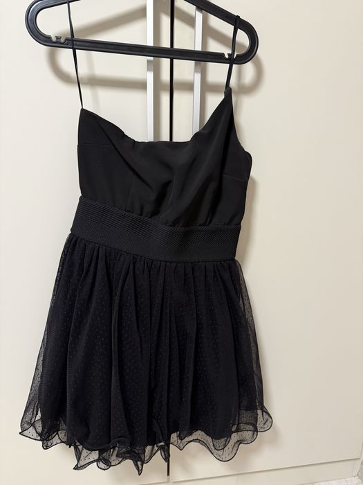 Черна парти рокля тип балерина LYNNE