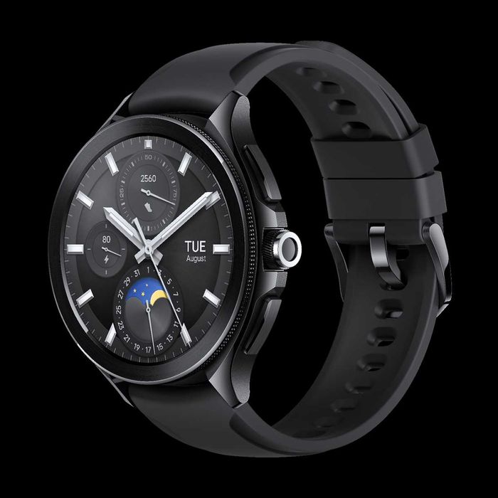 Smartwatch Xiaomi Watch 2 Pro, Bluetooth Black Case, Black Fluororubber Strap