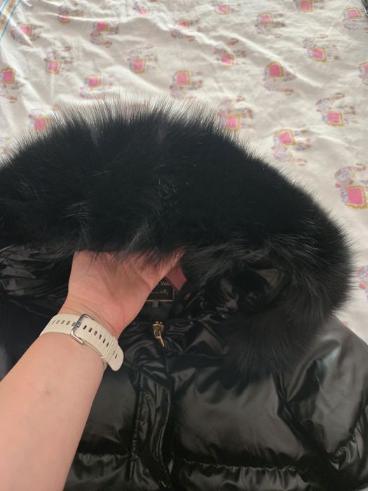 Дамско яке с естествена качулка-лисица