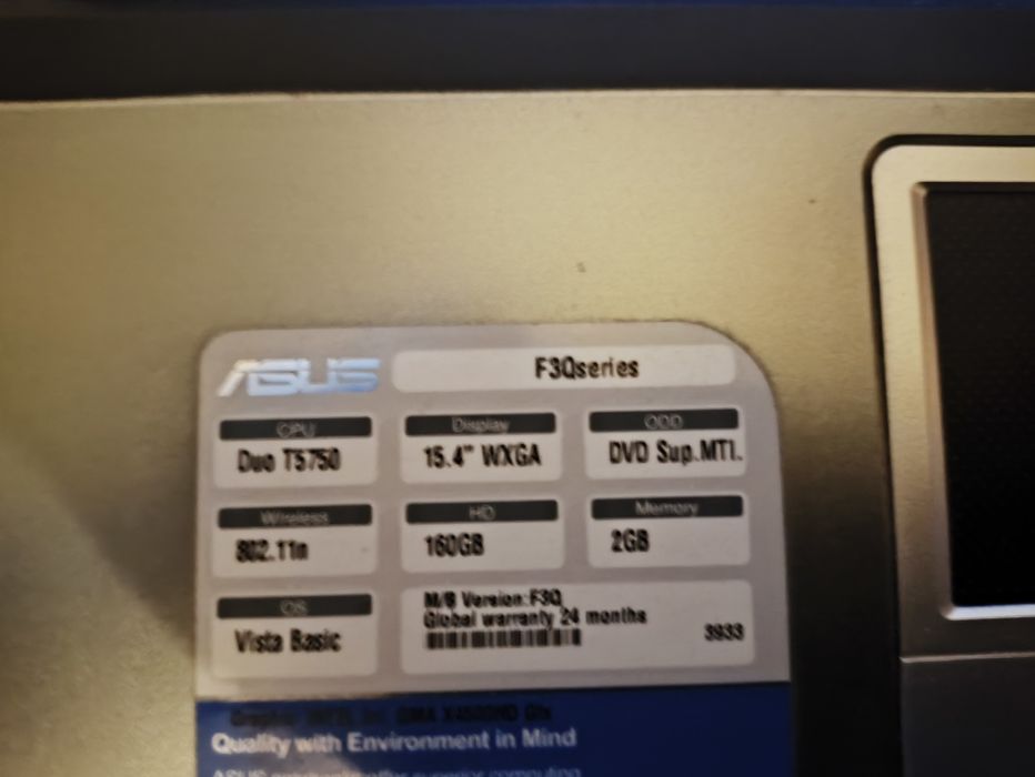 Ноутбук Asus core2 duo