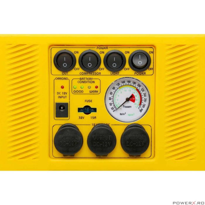 Robot de pornire auto multifunctional, baterie incorporata 17Ah,