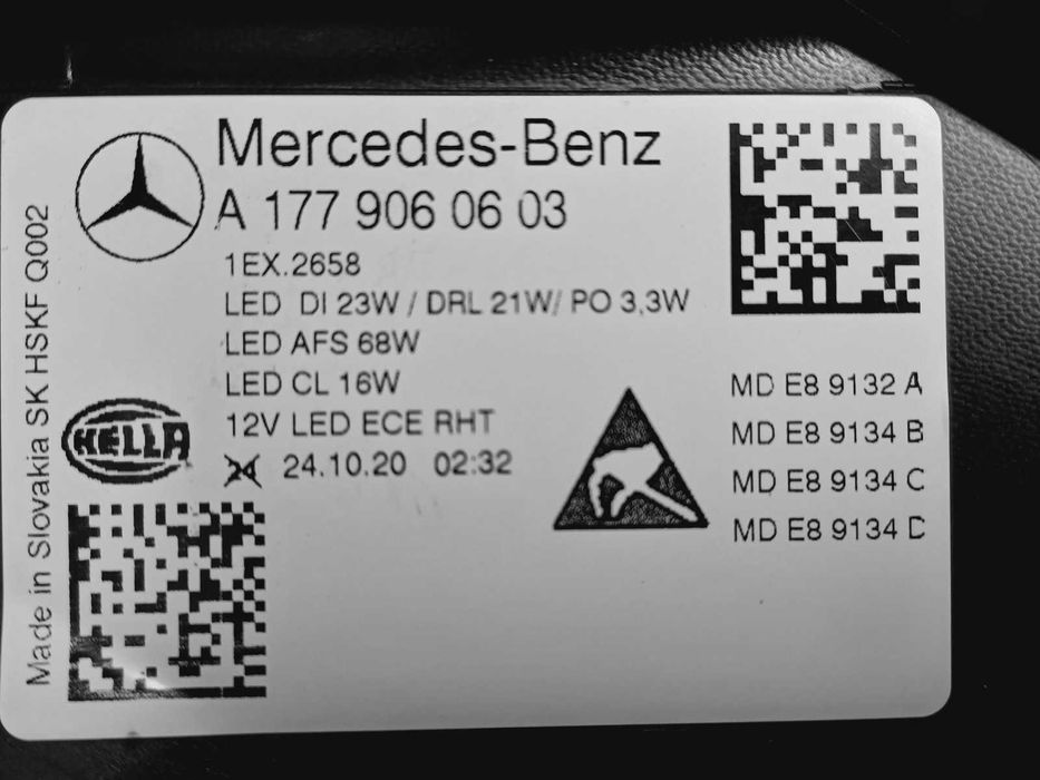 фар ляв и десен фарове Mercedes w177 A klass 2018-2025г. #1020 #1021