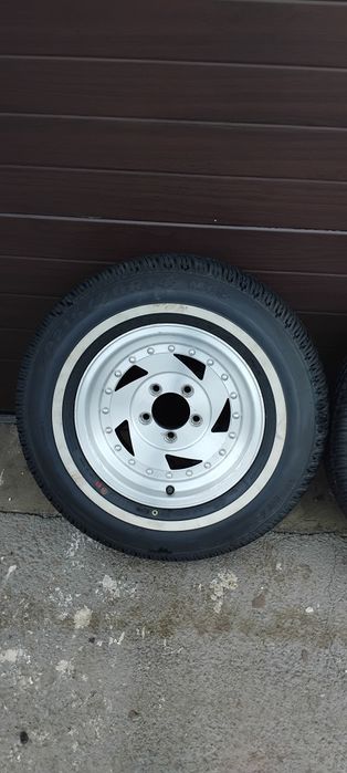 Jante aliaj 5x114,3 retro R14 impecabile made in USA  Cooper Cobra Radial G/T
Anvelope 215 70 14 M+S
Import Olanda