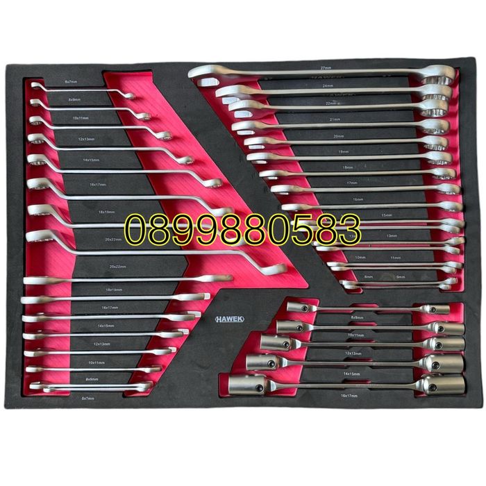 Шкаф с инструменти със 7 чекмеджета 5 пълни Hawek