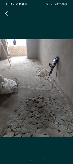 Ломаем стены стяжки