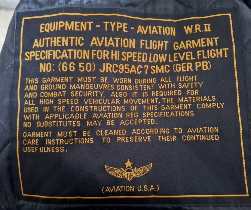 US Air Force geacă de zbor TP-909 originală (măr. 56-58, umeri 63 cm)