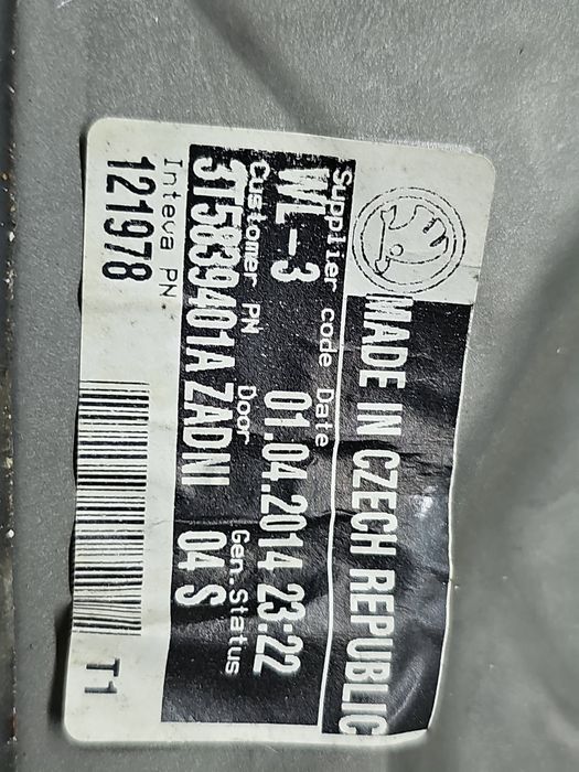Macara electrica geam stanga spate Skoda Superb II (3T5) [Fabr 2009-20