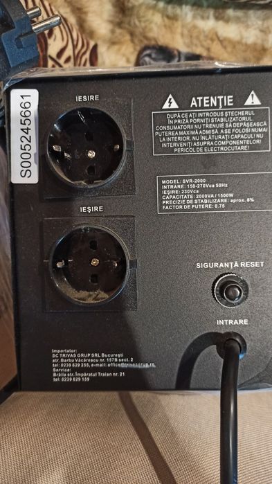Stabilizator monofazic de tensiune 2000VA Conter