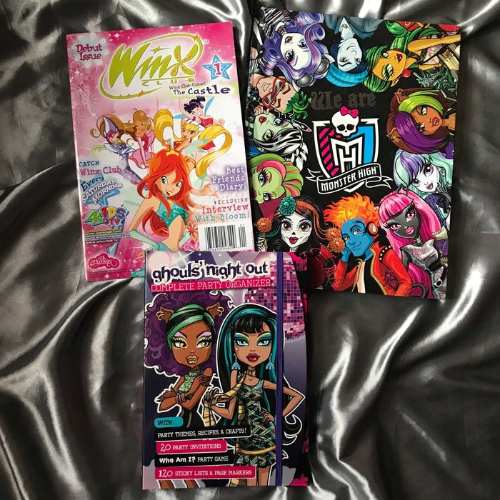 журналы книга monster high winx