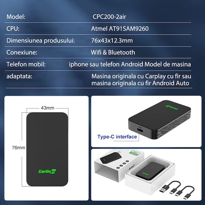 Безжичен адаптер Carlinkit 5.0 2air
