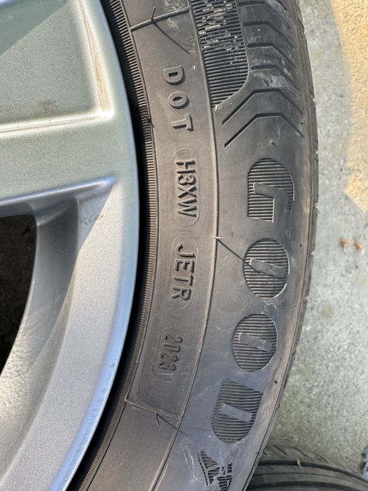 Jante Audi R16 5x112 cu anvelope de vara 205 60 16 Goodyear (sau schimb cu jante de VW 57.1)