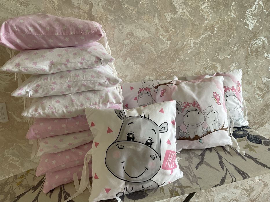 Бортики-подушки в кроватку