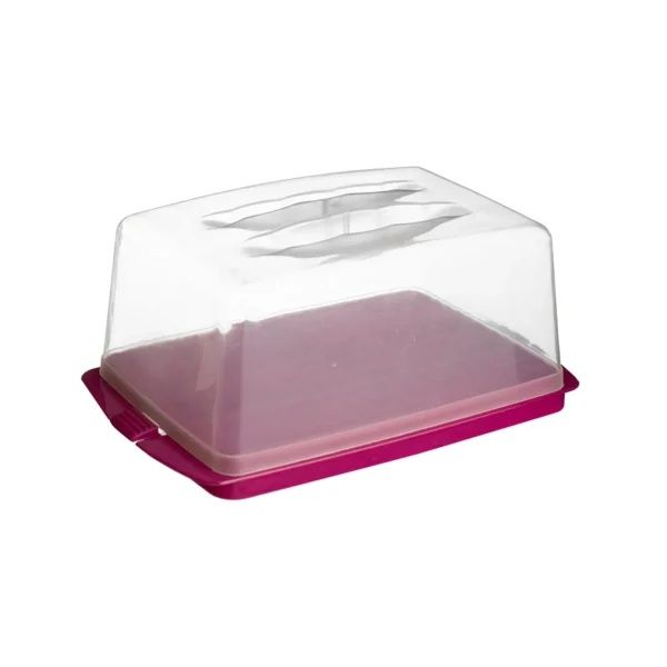 Suport tort-dulciuri cu capac, dreptunghiular 28 5 x 17,5, H 12 cm
