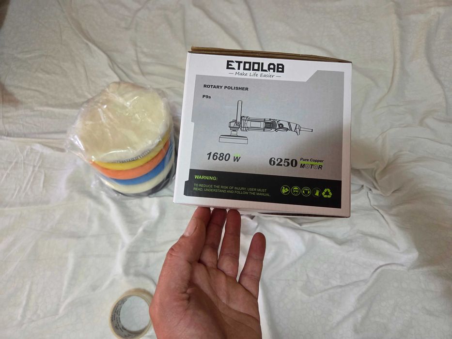 Etoolab Mașină de lustruit cu acțiune dublă 1680w8