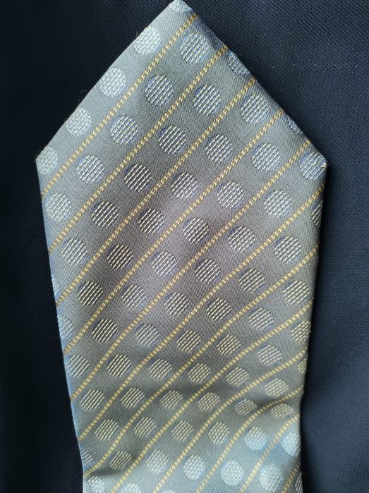 Cravata bărbați gri buline dungi Roland