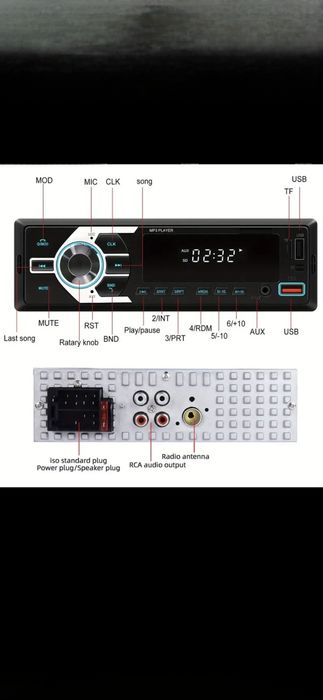 Radio Mp3 Aux Usb Bluetooth auto