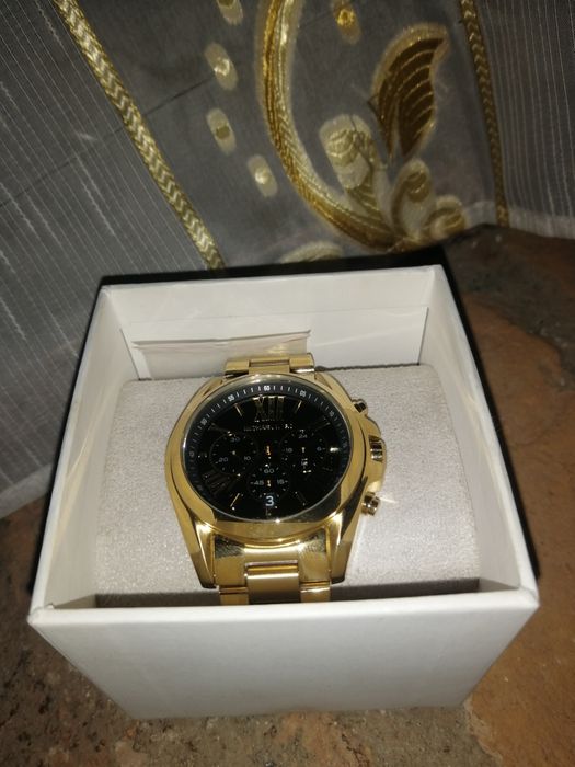 Ceas bărbătesc, mecanism Michael K  carcasa aurie cu brățară aurie