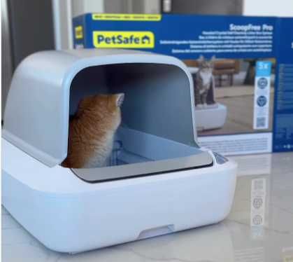 Litiera, PetSafe, auto-curatare, alb