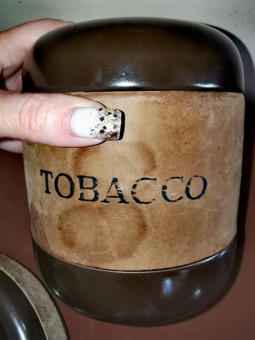 Италиански керамичен комплект за пушачи на лула 3 части рядка находка