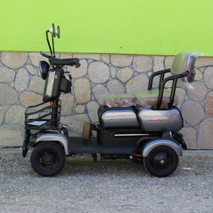 Триместна електрическа четириколка MaxMotors A9 GRAY, 1500W, 48V/20Ah