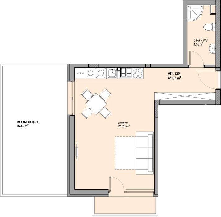 Продава се Едностаен апартамент в София, Люлин 8 - 57 кв.м за 1052 €/кв.м - Снимка #1