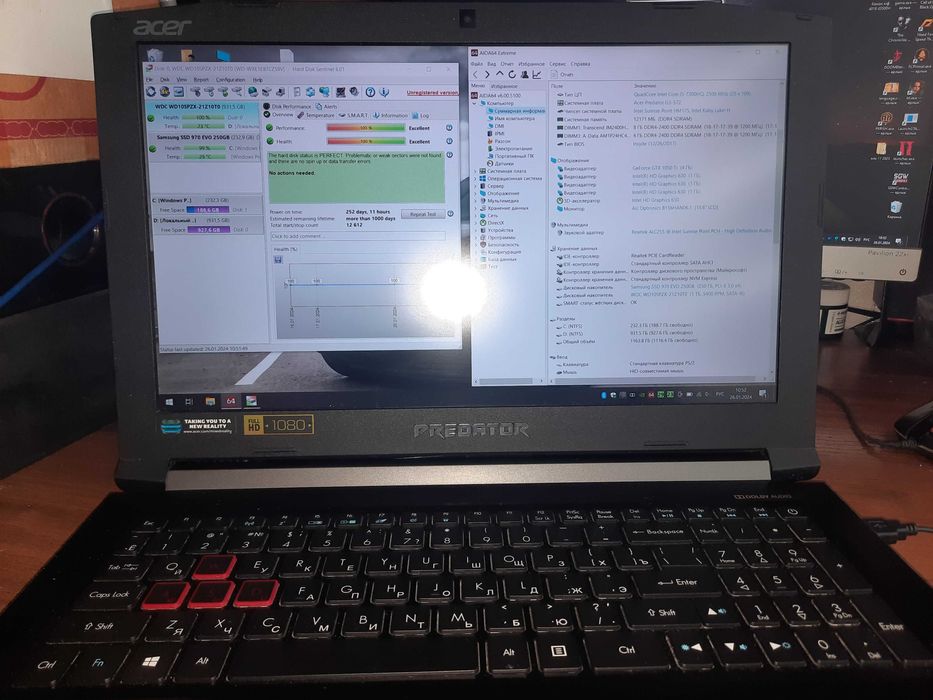 Ноутбук Acer i5-7300HQ cpu 2.5 Ghz (4-х яд) в идеале игровой