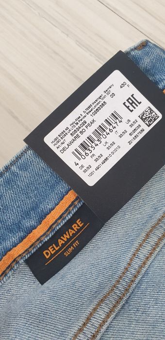 Hugo Boss Delaware Slim Fit Soft Touch 33/32 НОВО ОРИГИНАЛ Мъжки Дънки