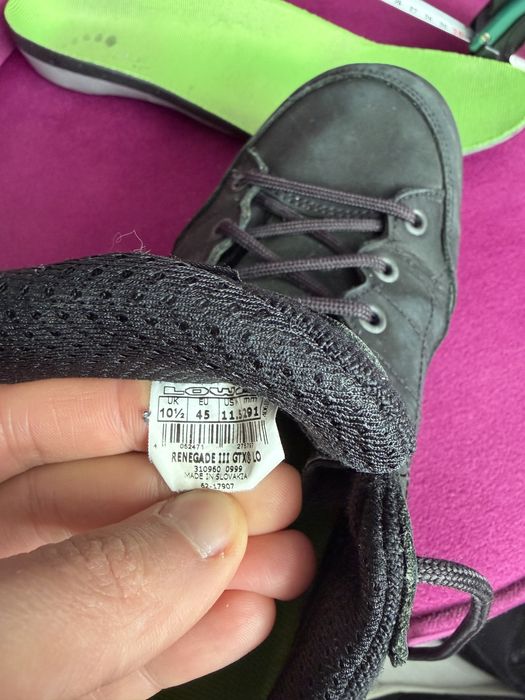 Оригинални туристически обувки Lowa Renegade 3 Low Goretex номер 45 стелка 28.5см