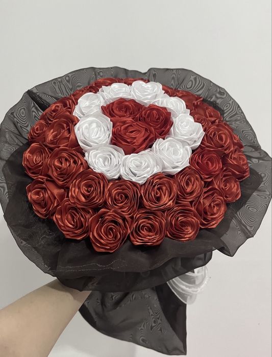 Цветы из атласной ленты