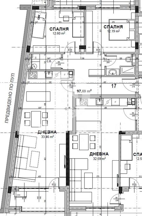 Продава се Тристаен апартамент в Стара Загора, Железник - изток - 123 кв.м за 801 €/кв.м - Снимка #2