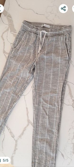 Pantaloni ZARA din in, pentru barbati/S