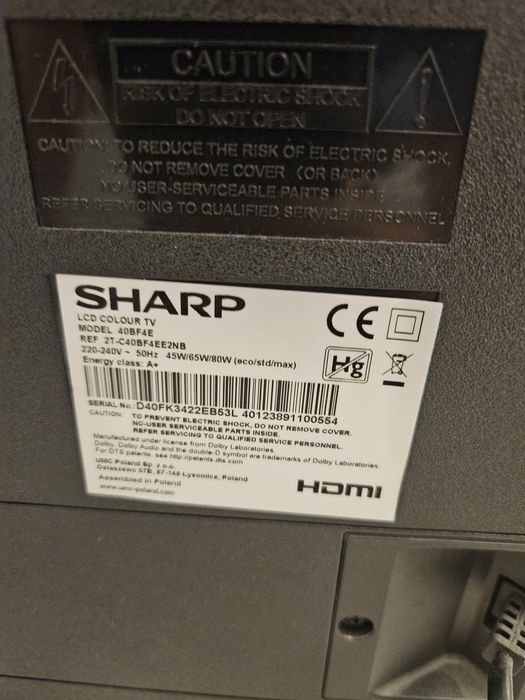 Tv Sharp 101 cm sunet harman kardon