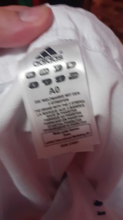 Pantaloni de vara Adidas  albi