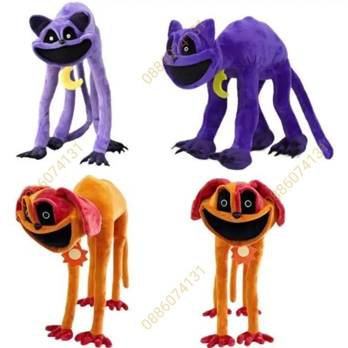 Плюшени играчки Smiling Critters Cat Nap Catnap Лилава котка