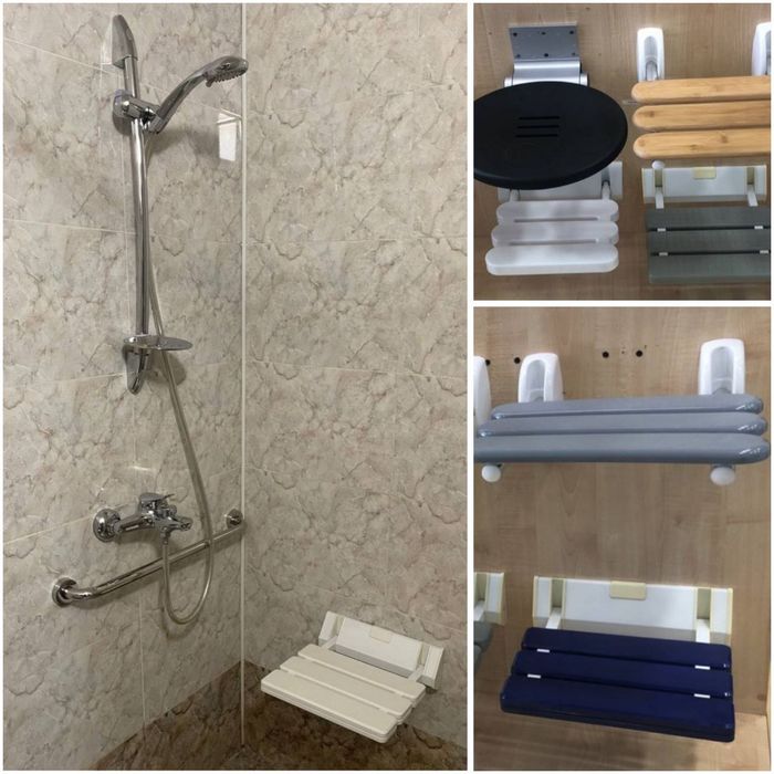 Стульчики в душевую ванну поручни разные 100% качество все из Германии