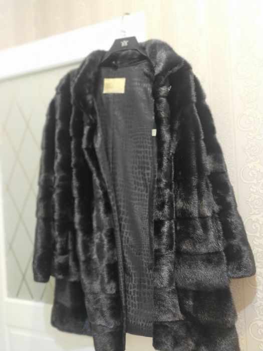 Шуба норкова, чёрная