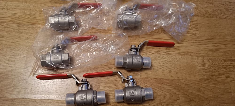 Lot 11 robinete noi din INOX premium PN63 (dimensiuni 1/2 și 3/4)