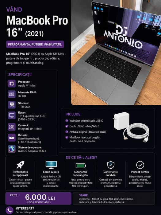 macbook pro m1 max - Laptop-Calculator-Gaming la preț mic | OLX.ro