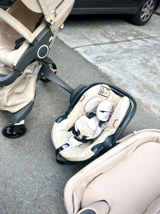 Cărucior Stokke Xplory 3 în 1 – Landou, Parte Sport și Scoică