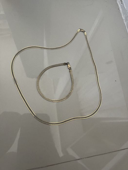 Seturi lant si bratara argint placat cu aur