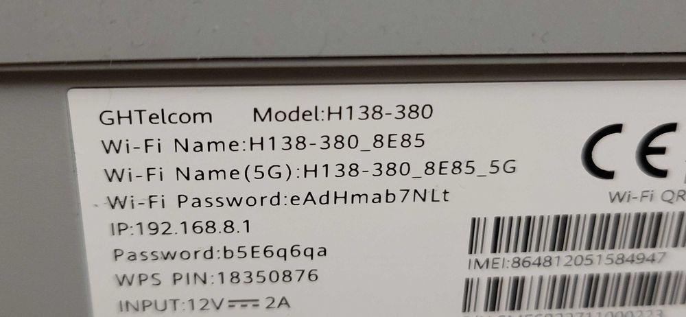 Huawei 5G CPE Pro 3 (H138-380) Dual Band Wireless Router WI-FI 6 liber de retea