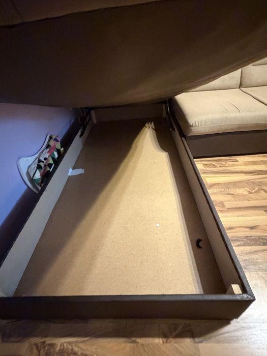 Coltar extensibil Mobexpert, lada depozitare, maro